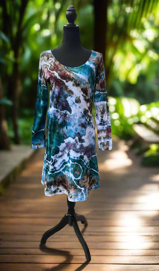 Women's Long Sleeve Cotton Dress Medium